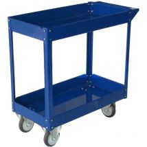 Tosini - Carrello Porta Attrezzi da Officina 2 Ripiani 84x41x82 cm Blu