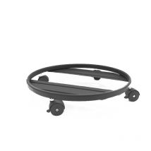 Carrello sottovaso tondo con ruote cm. 35 nero