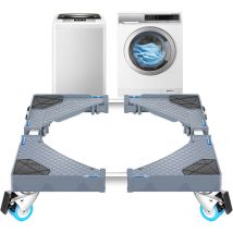 [en.casa] - Carrello 'Zaberfeld' per Elettrodomestici, Base Regolabile, Supporto max. 300 kg - Grigio