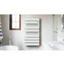 Carrera Handtuchtrockner-Heizkörper 600 w + Gebläse 1000 w (1600 w) – seitliche Öffnung mit flachen Flügeln – Weiß