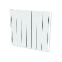 Radiateur à inertie CARRERA - 1500W - Pierre naturelle - Horizontal et plat - Blanc