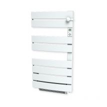 Cayenne - Radiateur sèche-serviette carrera - 750W + soufflerie 1000W (1750W) - Lames plates ouverture latérale - Blanc
