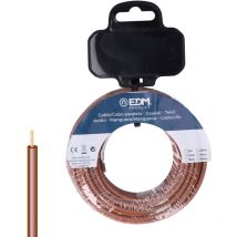 EDM - Carrete cablecillo h07z1-k 6,00 mm² marrón, 15 m