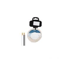 Carrete de cable paralelo de audio 2x0,75mm² color blanco y gris (20m de longitud)