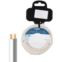 Cable Paralelo EDM 28746 Blanco/Gris 2 x 0,75 mm 20 m Carrete Audio - Marca: EDM Product - ean: 8425998287462