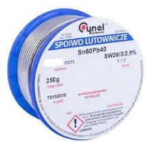 Cynel - Cyna, modelo WG-01X-01-1-100-4, Hilo de soldadura, 1.0mm de diámetro, 250g, aleación Sn60Pb40, ideal para aplicaciones electrónicas y