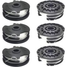 Parkside - Carrete de repuesto 6 piezas para cortacésped inalámbrico lidl prta 20-Li A1 B1, prt 550 A1, prt 550 A2, prt 550 A3, prt 550 A5, prta