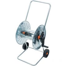 Carrete portátil de metal con manivela