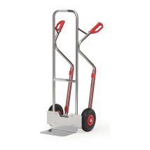Fetra - Carretilla de mano H.1300mm shovel-L250xW320mm air-tires Trgf.200kg alu