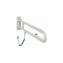 Hewi - Carril soporte abatible serie 801 versión 900mm pulsador de empotrar blanco puro