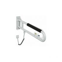 Hewi - Versión carril soporte abatible serie 801 orientable, - / pulsador empotrado / función amarilla 850mm rwe