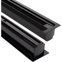 Carril Trifásico dali Empotrable Aluminio para Focos led 1 Metro Negro