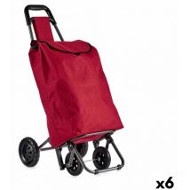 Carro de compra kinvara wr3069-2 negro rojo 22 x 98 x 38 cm (6 unidades)