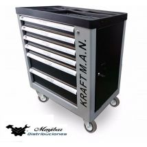 Menjibar - Carro De Herramientas Vacio 7 Cajones Gris