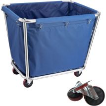 Rosvola - Carro de lavandería comercial con ruedas, cesta grande de 350 l con forro de lona impermeable extraíble, clasificador de ropa industrial de