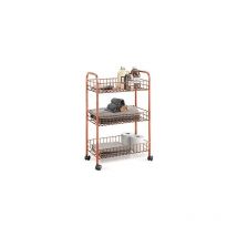 Metaltex - Carro Lugano Cobre 3 Estantes 41X23X63Cm