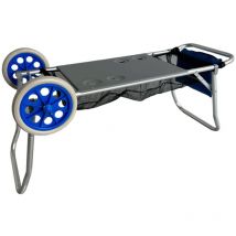 Marbueno carrito portasillas aluminio convertible mesa retractilado camping y playa 108x51x51 cm 10361