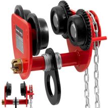 Carro para polipasto - 3.000 kg - rango de ajuste 90-130 mm - con cadena