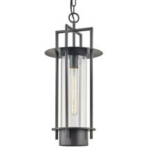 Carroll Park 1 Light Hanger Hand-Worked Iron, Glass, IP44