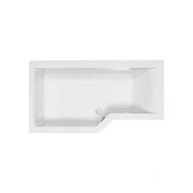 Ite Urban Edge 1675 x 850mm lh Shower Bath - White - 02526 - Carron