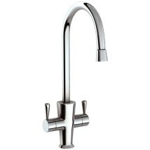 Carron - Phoenix Flora Art Deco Style Swivel Spout Swan Neck Chrome Kitchen Tap