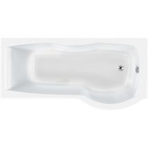 Carron - RH Sigma 1800mm Shower Bath 5mm Carron Bath - White - 02472