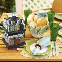 Saveur Et Degustation - Carrousel À Épices Tournant - 16 Pots - 2 Étages - Livraison Gratuite