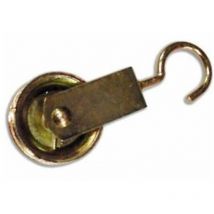 Carrucola in acciaio mm 25 con gancio metallo carrucolina stendibiancheria