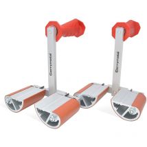 Carrymate Plattenträger mit verbreiterter Auflagefläche, 1 Stück, grau / rot