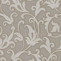 Profhome - Carta da parati aspetto tessile 954906 Carta da parati tessile strutturata con aspetto tessile opaca grigio marrone 5,33 m2