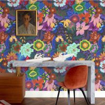 Carta da Parati Fantasia Floreale in Fogli di Carta, 250x200cm