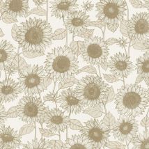 Profhome - Carta da parati floreale 376851 Carta da parati tnt leggermente strutturata con motivo floreale opaca beige bianco 5,33 m2