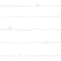 Profhome - Carta da parati grafica 381402 Carta da parati tnt leggermente strutturata con linee ondulate opaca rosa bianco 5,33 m2