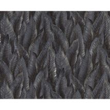 Edem - Carta da parati in rilievo 420ST29 Carta da parati tnt goffrata a caldo leggermente strutturata con elementi di natura luccicante antracite