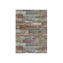 Carta da parati parato carta legno muticolor