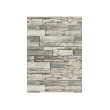 Carta da parati parato carta legno shabby