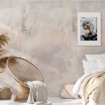 Wallpapers4beginners - Carta da Parati Stucco Veneziano Beige e Tortora in Fogli di Carta, 250x200cm