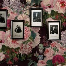 Carta da Parati Velluto Floreale in Fogli di Carta, 250x200cm