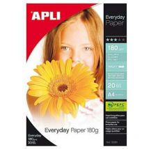 Apli - Carta fotografica 12080/ din a4/ 180g/ 20 fogli/ lucido