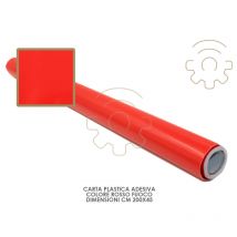 Carta plastica pellicola adesiva rosso fuoco mt 2x45 cm per cassetti mobili