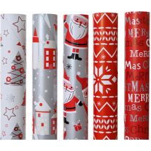 Carta da regalo natalizia Rosso Bianco Silver