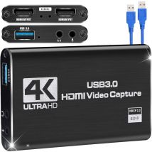 Lifcausal - Carte de capture vidéo hdmi Nintendo Switch, carte de capture de jeu 4K 1080P 60FPS, carte de capture Nintendo Switch usb 3.0 pour
