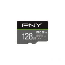 Pro Elite - 128 Go - MicroSDXC - Classe 10 - uhs-i - Class 3 (U3) - Noir - Gris (P-SDU128V31100PRO-GE) - PNY