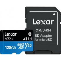 Lexar - Micro sd 128GB C10 U3 633X 95R 45W (LSDMI128BB633A)