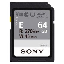 Sony - sdxc e series 64GB uhs-ii Class 10 U3 V30 (SFE64A.AE)