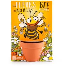Fleurs des Abeilles à semer - Carte avec pot