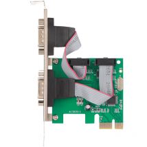 Treetalk - Carte pcie, Carte D'extension Pcie Port RS232, Carte Série pci-e Ordinateur de Bureau Port com Interface pcie vers RS232 Double Port