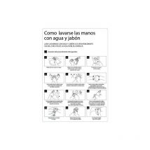 CARTEL ADHESIVO "LAVADO DE MANOS" 10 und FERKO F-614
