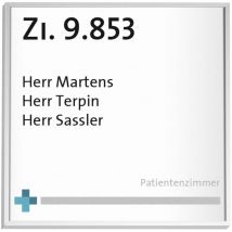 Moedel - Rótulo para puertas madrid Silver Line h x a 150,5 x 150,5 mm