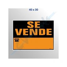 Cartel plastificado se vende - 40X30 cm